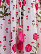 Women Floral Printed Cotton Kurta with Trousers & Dupatta