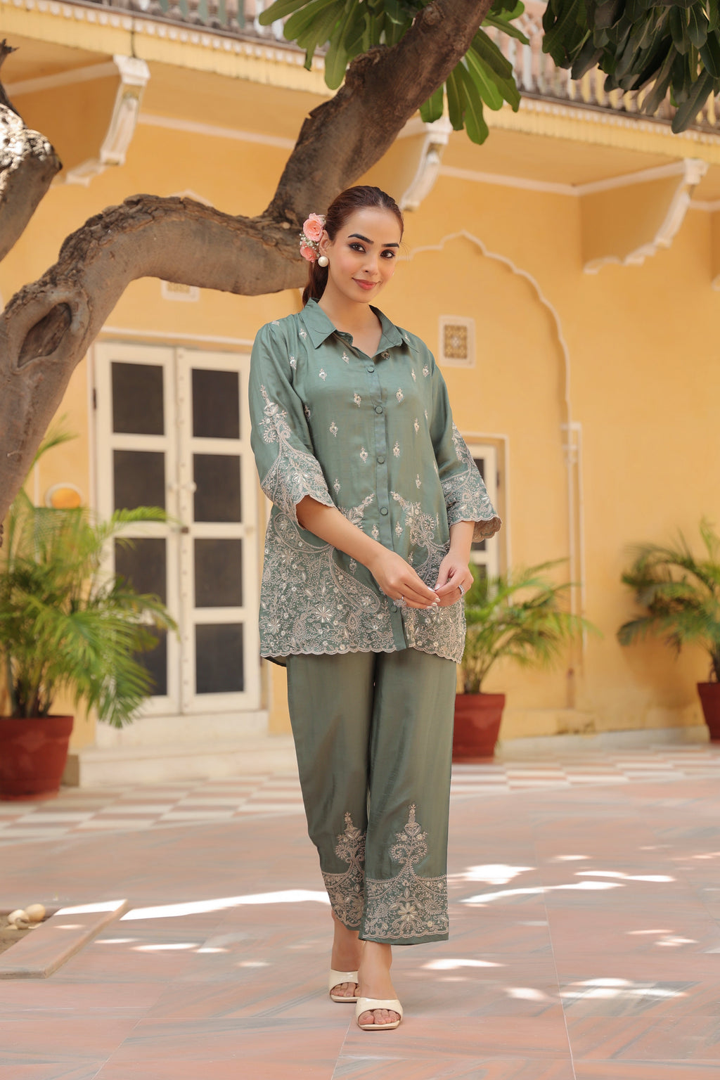 Women Embroidered Co-ord Set