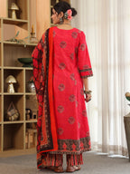 Women Ethnic Motifs Printed Regular Pure Cotton Kurta with Trousers & With Dupatta
