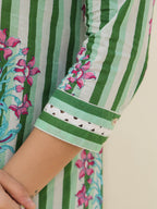Women Floral Printed A-Line Cotton Top