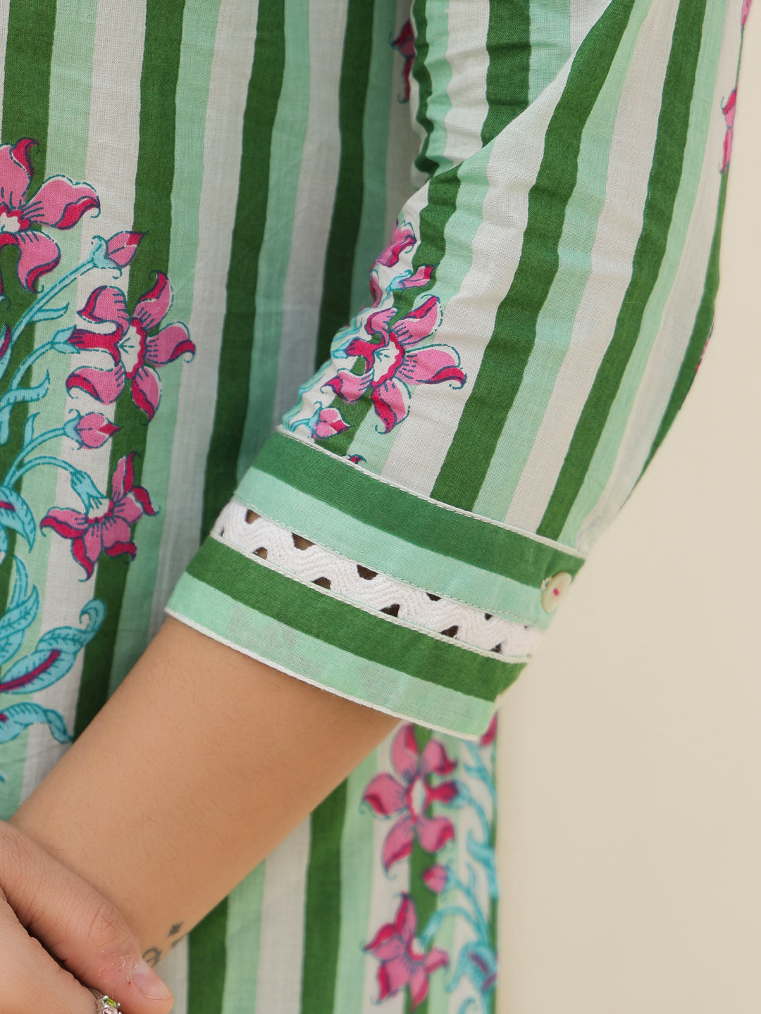 Women Floral Printed A-Line Cotton Top