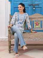 Ethnic Motifs Print Pure Cotton Top