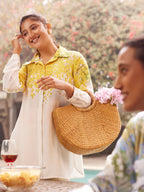 YELLOW AMALTAS CRYSTALLINE SHIRT
