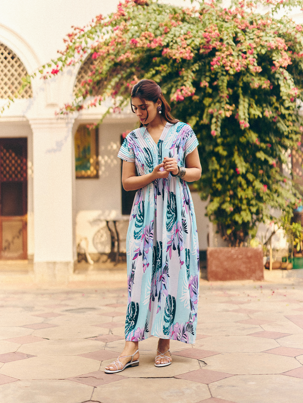 BLUE OHIO MONPA DRESS