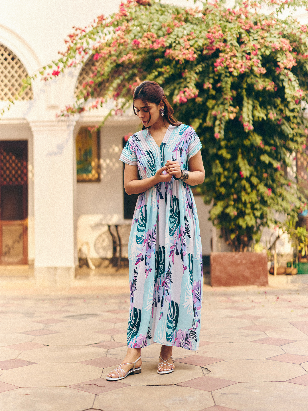 BLUE OHIO MONPA DRESS