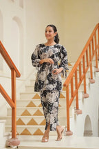 Women Black and White Floral Printed Co-ords Set