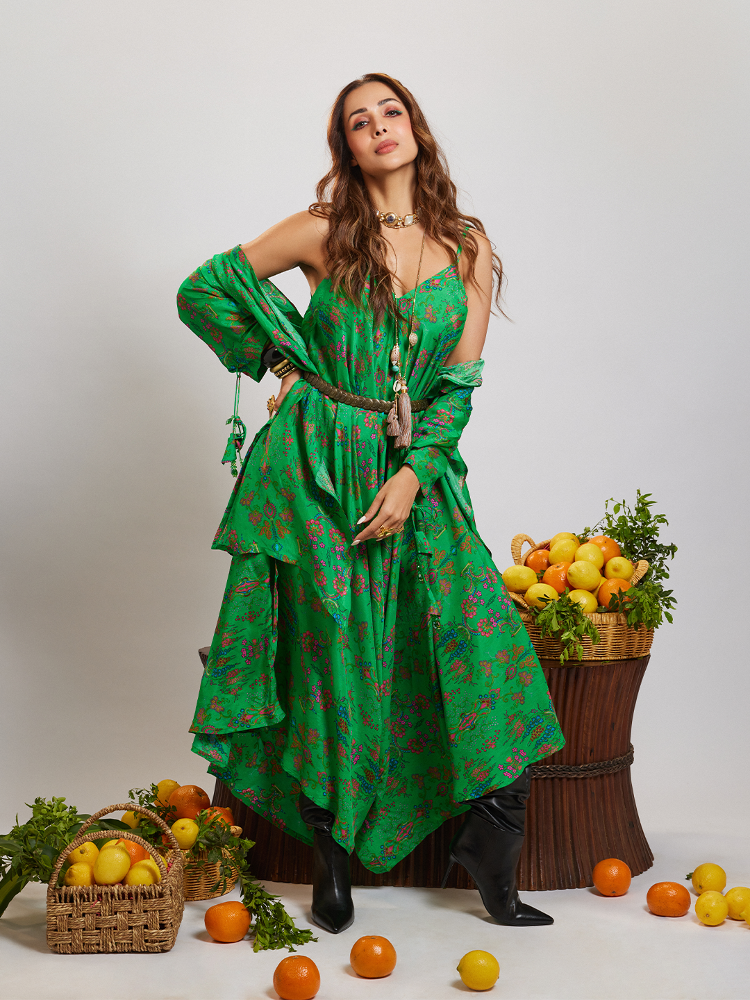 GREEN FARSAAN RYANA JUMPSUIT