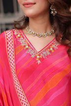 Women Floral Printed Regular Pure Cotton Kurta with Trousers & With Dupatta