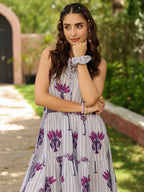 Women Printed Fit and Flare Knee Length Ethnic Dresses