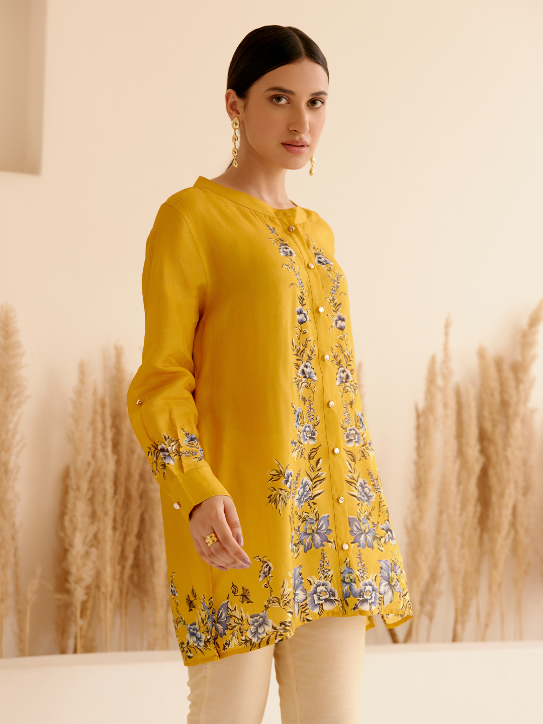 MANTRA MUSTARD BUTTON DOWN SHIRT