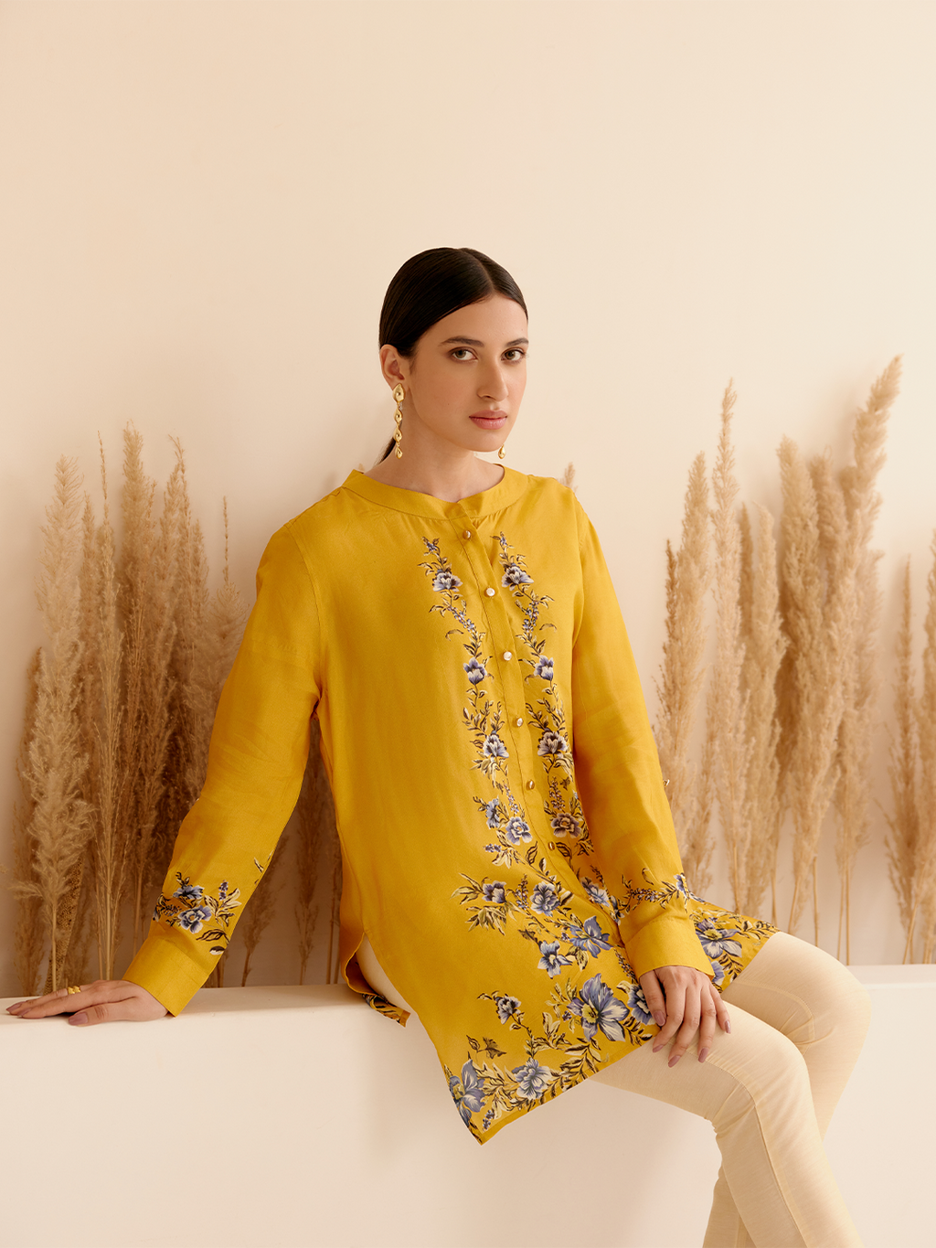 MANTRA MUSTARD BUTTON DOWN SHIRT