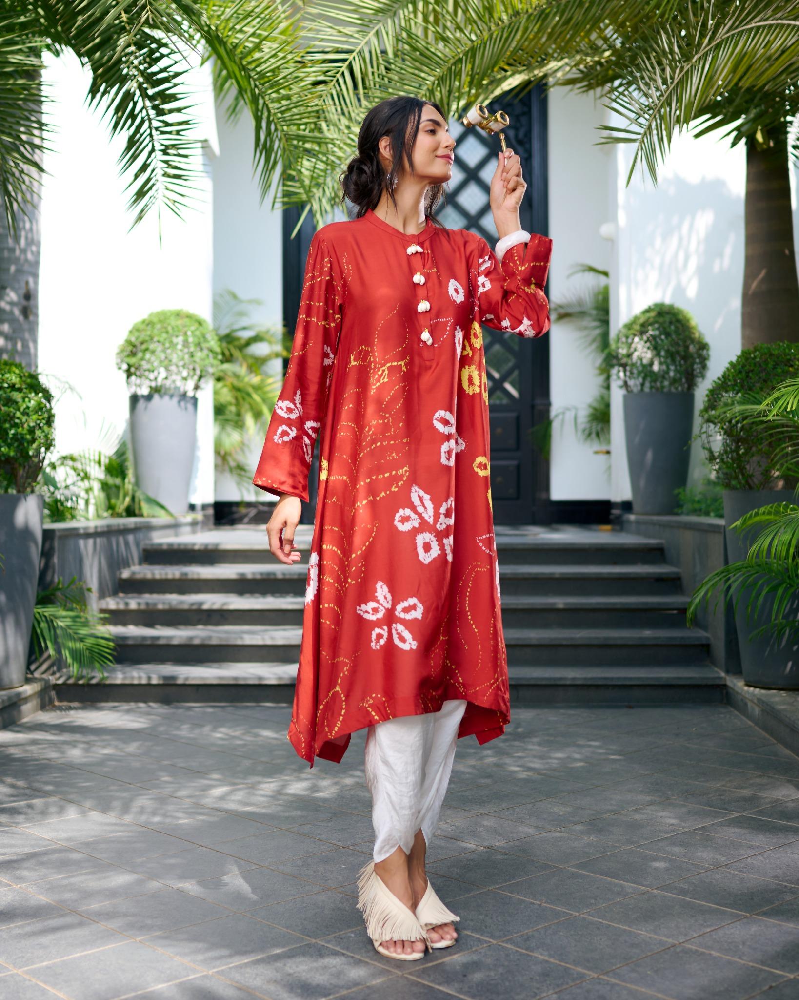 RED KANJI SUE TUNIC