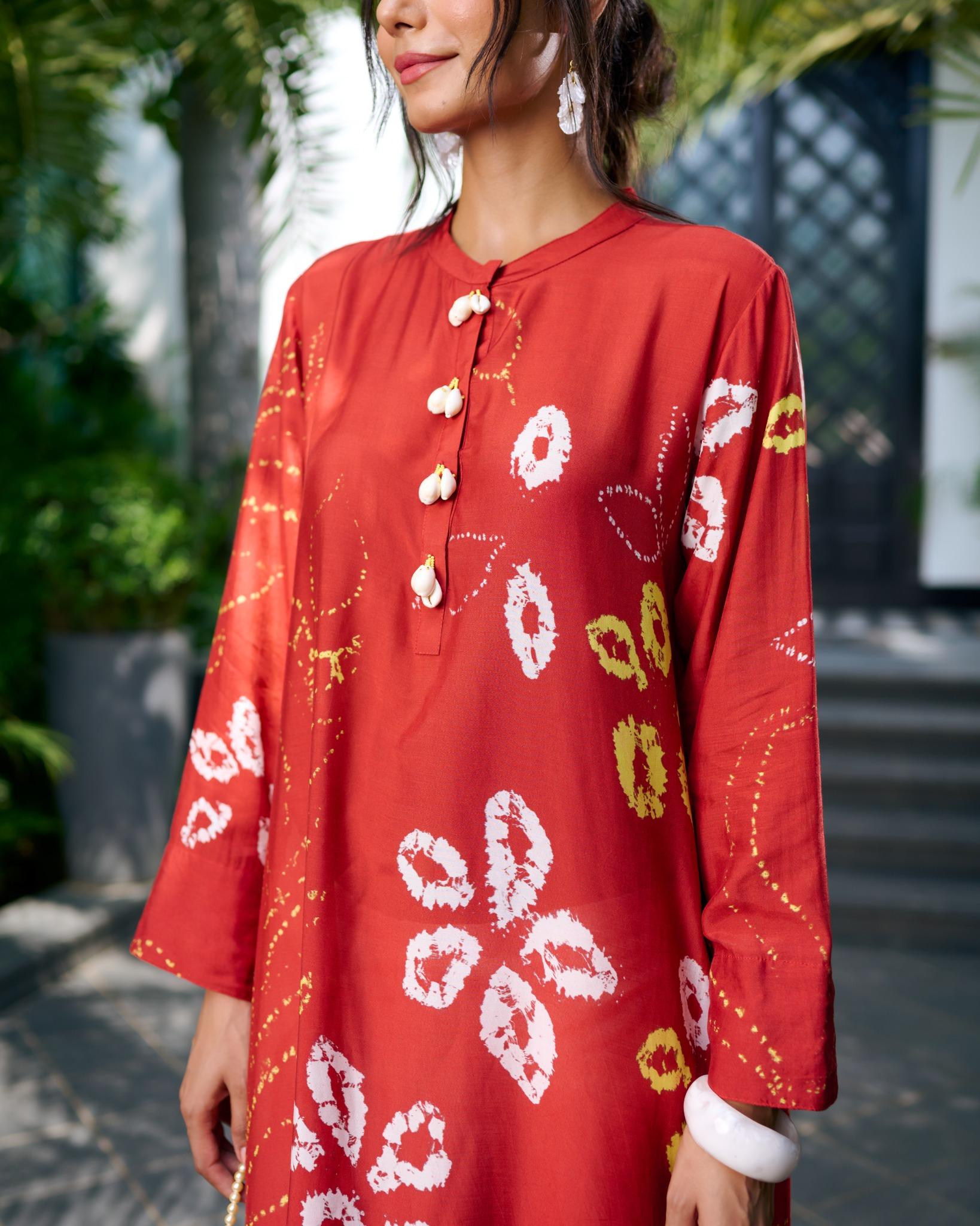 RED KANJI SUE TUNIC