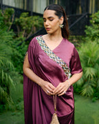 ELECTRIC PLUM CLUSTER DRESS