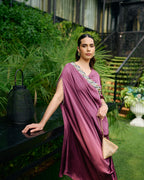 ELECTRIC PLUM CLUSTER DRESS