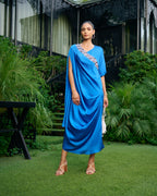 ELECTRIC BLUE CLUSTER DRESS
