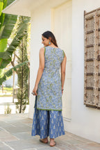 Women Ethnic Motifs Printed Regular Pure Cotton Kurta with Palazzos & With Dupatta