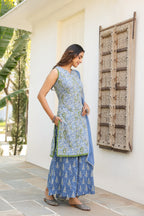 Women Ethnic Motifs Printed Regular Pure Cotton Kurta with Palazzos & With Dupatta