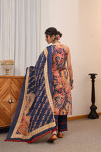 Women Ethnic Motifs Printed Regular Pure Cotton Top with Trousers & With Dupatta