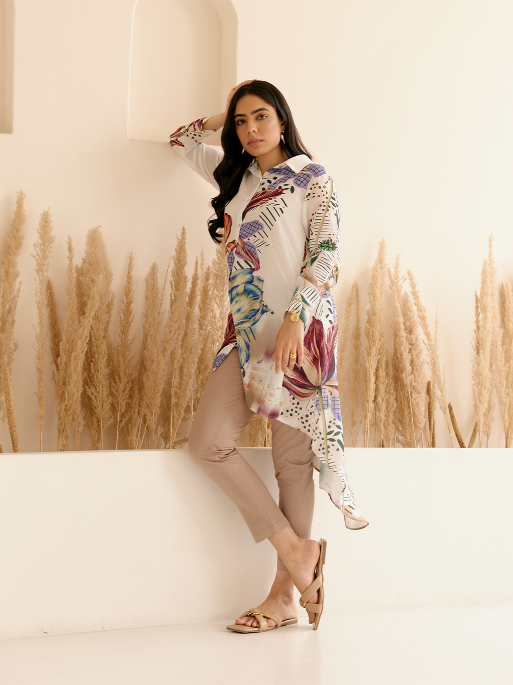 BUSH WHITE SOLAR DRESS
