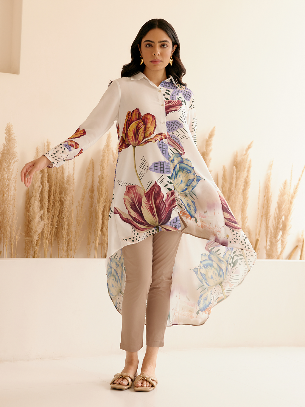 BUSH WHITE SOLAR DRESS