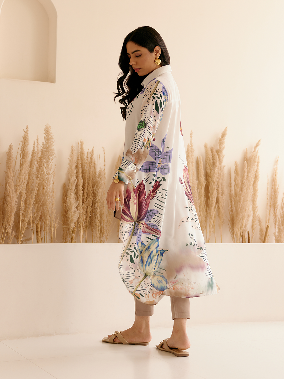 BUSH WHITE SOLAR DRESS