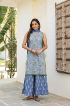 Women Ethnic Motifs Printed Regular Pure Cotton Kurta with Palazzos & With Dupatta