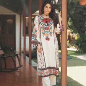 Rang Mahal Off White Muslin Kurta Set