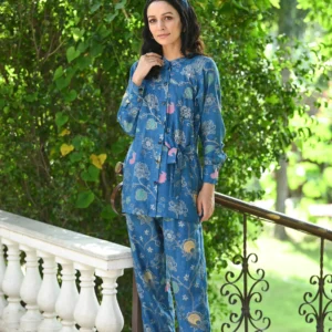 Fiesty Blue Co-ord Muslin Set