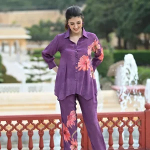 Iris Purple Puré Crepe Coordinated Set