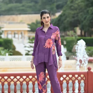Iris Purple Puré Crepe Coordinated Set